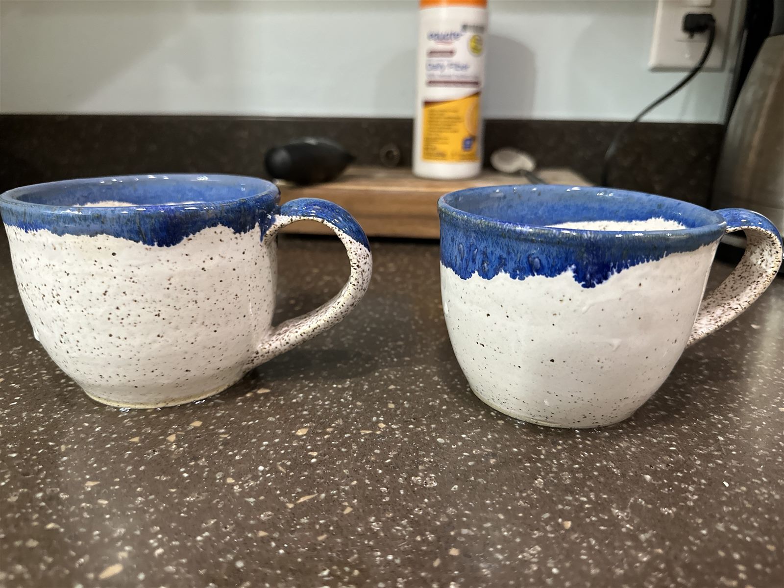 Blue Speckled Mugs